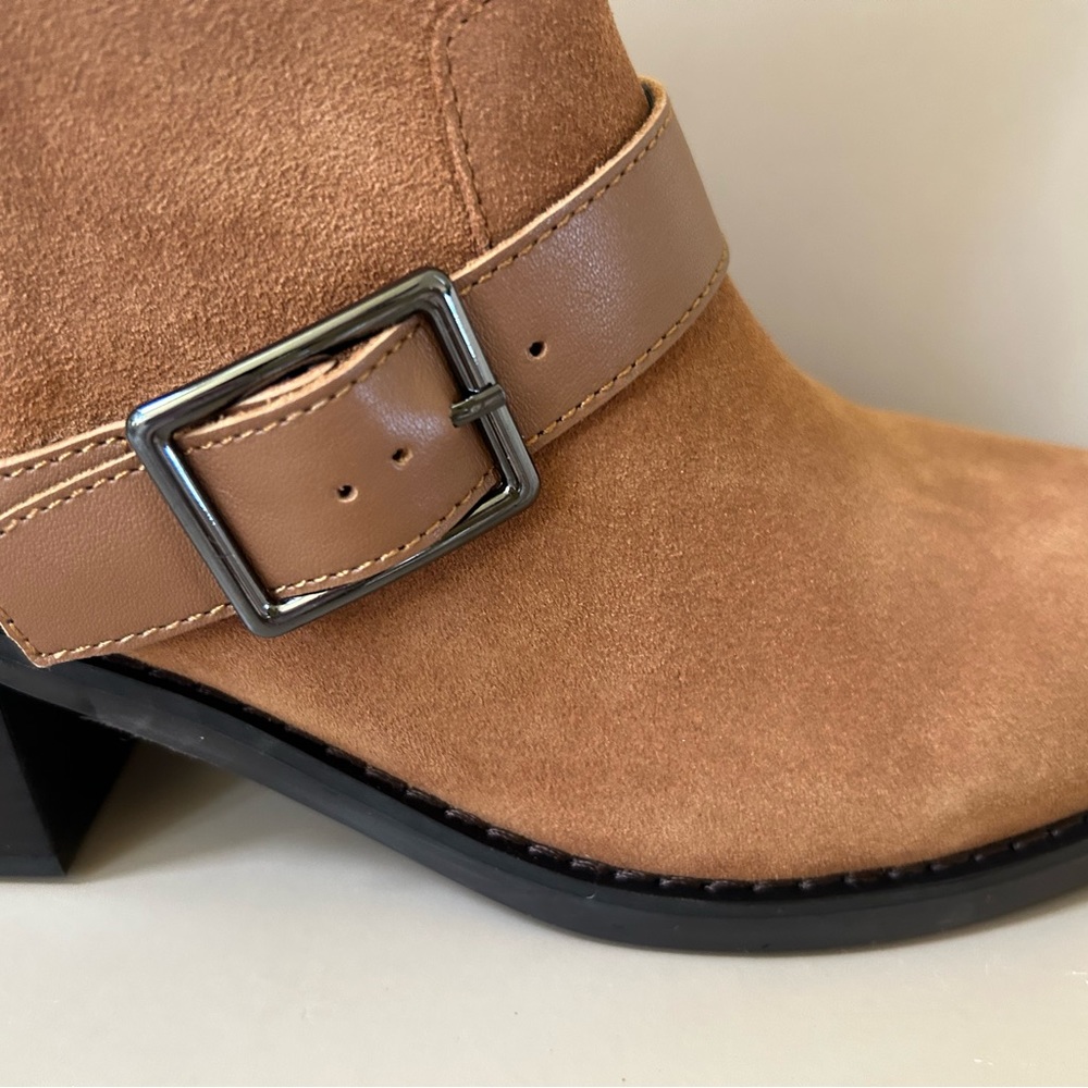 Donald Pliner heeled Moto boots